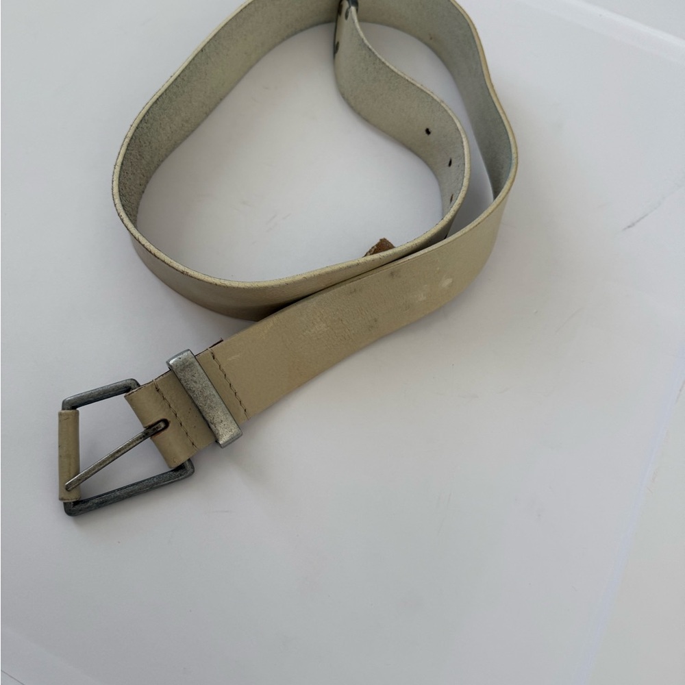 We The Free Beige Leather Belt
